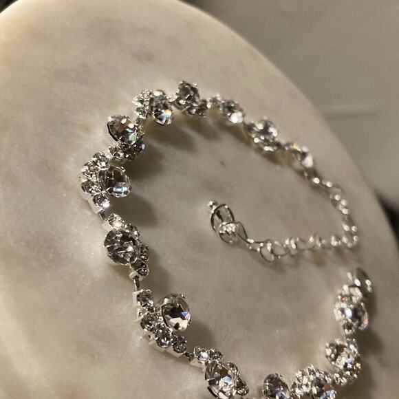 Silver CZ diamond bracelet tennis bracelet - Picture 2 of 3